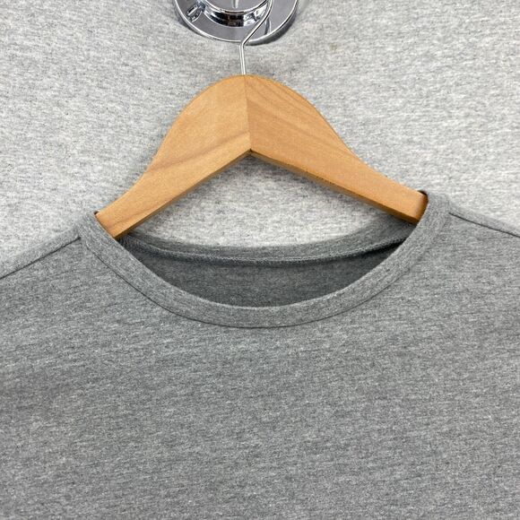 Wild Fable Blouse Womens Small Gray Cropped Short Sleeve Stretch Tee - Picture 4 of 8